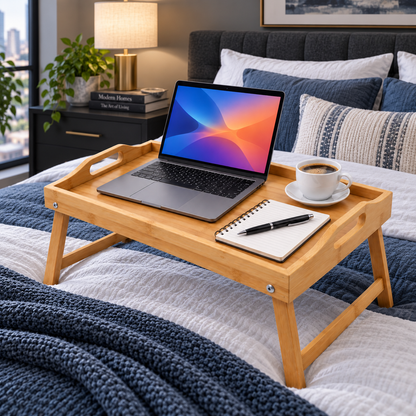 Bamboo Lap Tray with Folding Legs - 50cm x 30cm