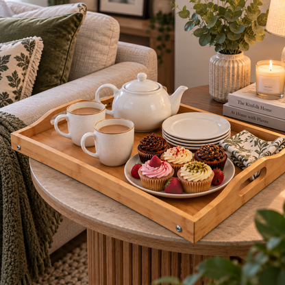 Bamboo Lap Tray with Folding Legs - 50cm x 30cm