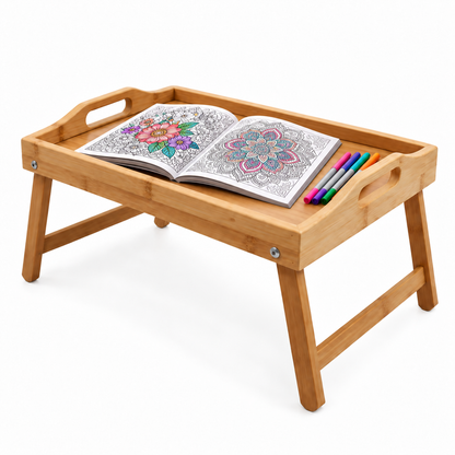 Bamboo Lap Tray with Folding Legs