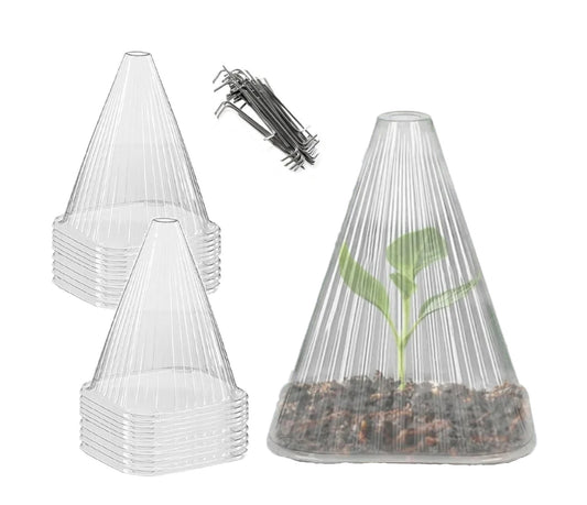 Garden Cloche - Clear Pack of 20 (Includes Metal Stakes)