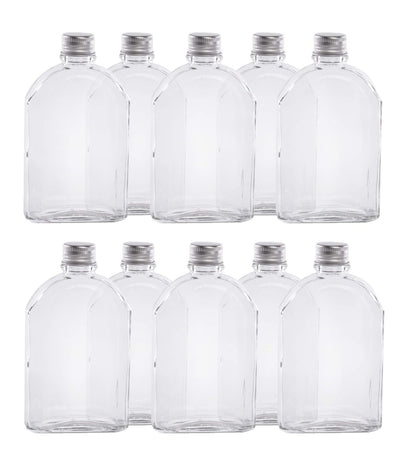 Glass Flask Bottles 200ml - Set of 10