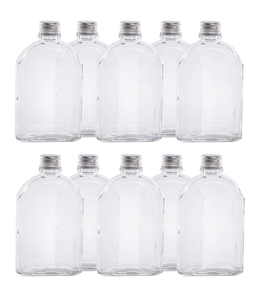 Glass Flask Bottles 200ml - Set of 10