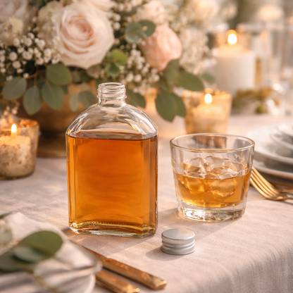 Glass Flask Bottles 200ml - Set of 10