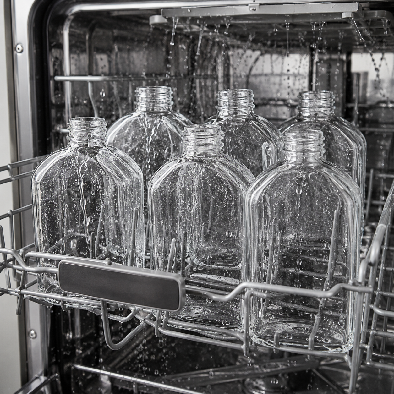 Glass Flask Bottles 200ml - Set of 10