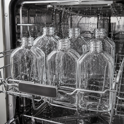 Glass Flask Bottles 200ml - Set of 10
