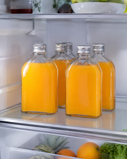 Glass Flask Bottles 200ml - Set of 10