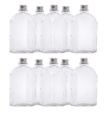 Glass Flask Bottles 350ml - Set of 10