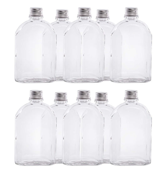 Glass Flask Bottles 350ml - Set of 10