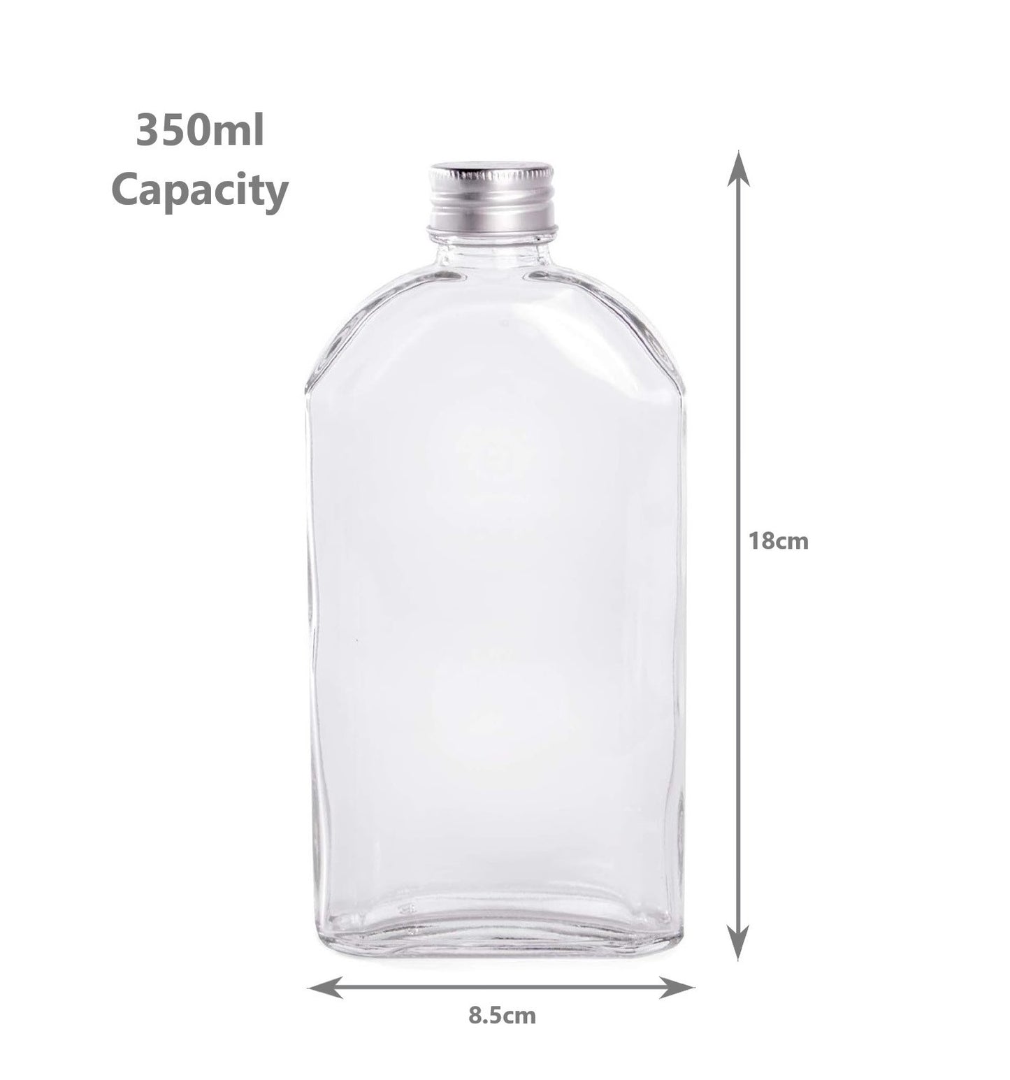 Glass Flask Bottles 350ml - Set of 10