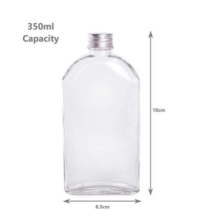 Glass Flask Bottles 350ml - Set of 10