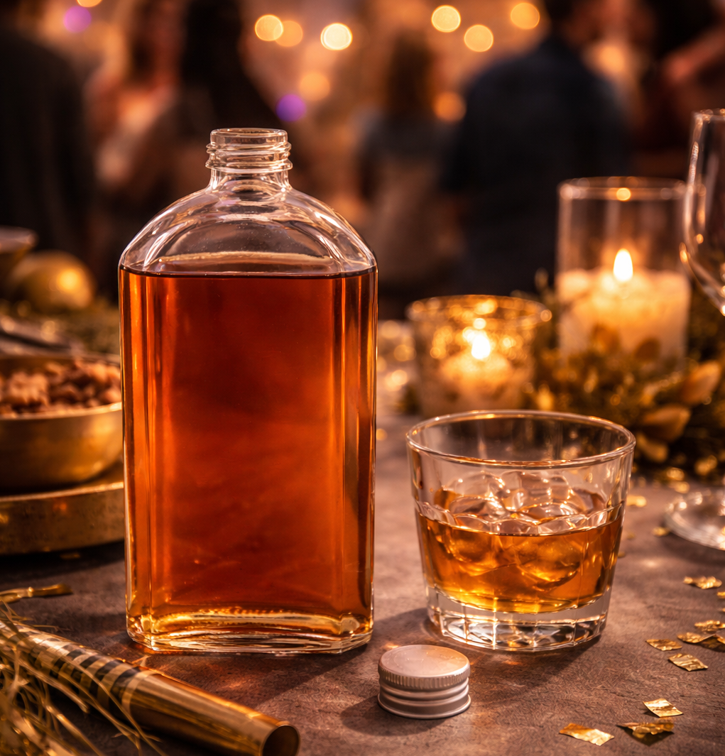Glass Flask Bottles 350ml - Set of 10