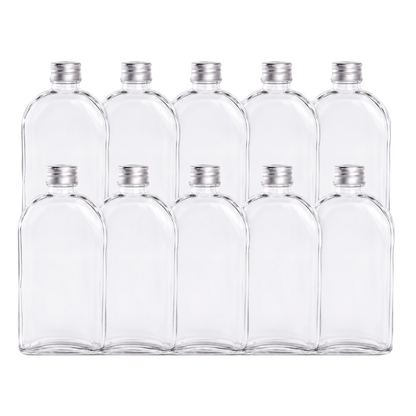 Glass Flask Bottles 350ml - Set of 10