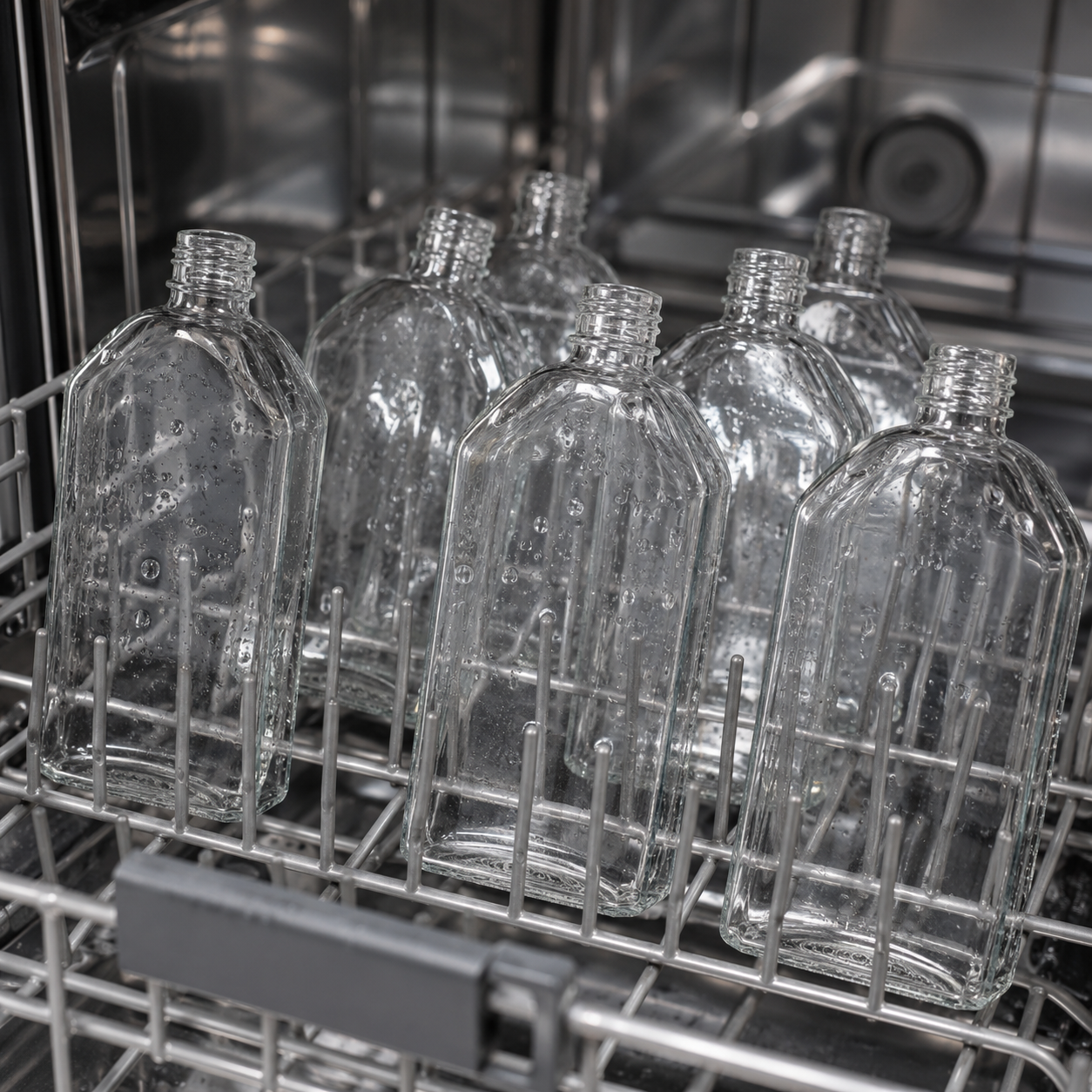 Glass Flask Bottles 350ml - Set of 10