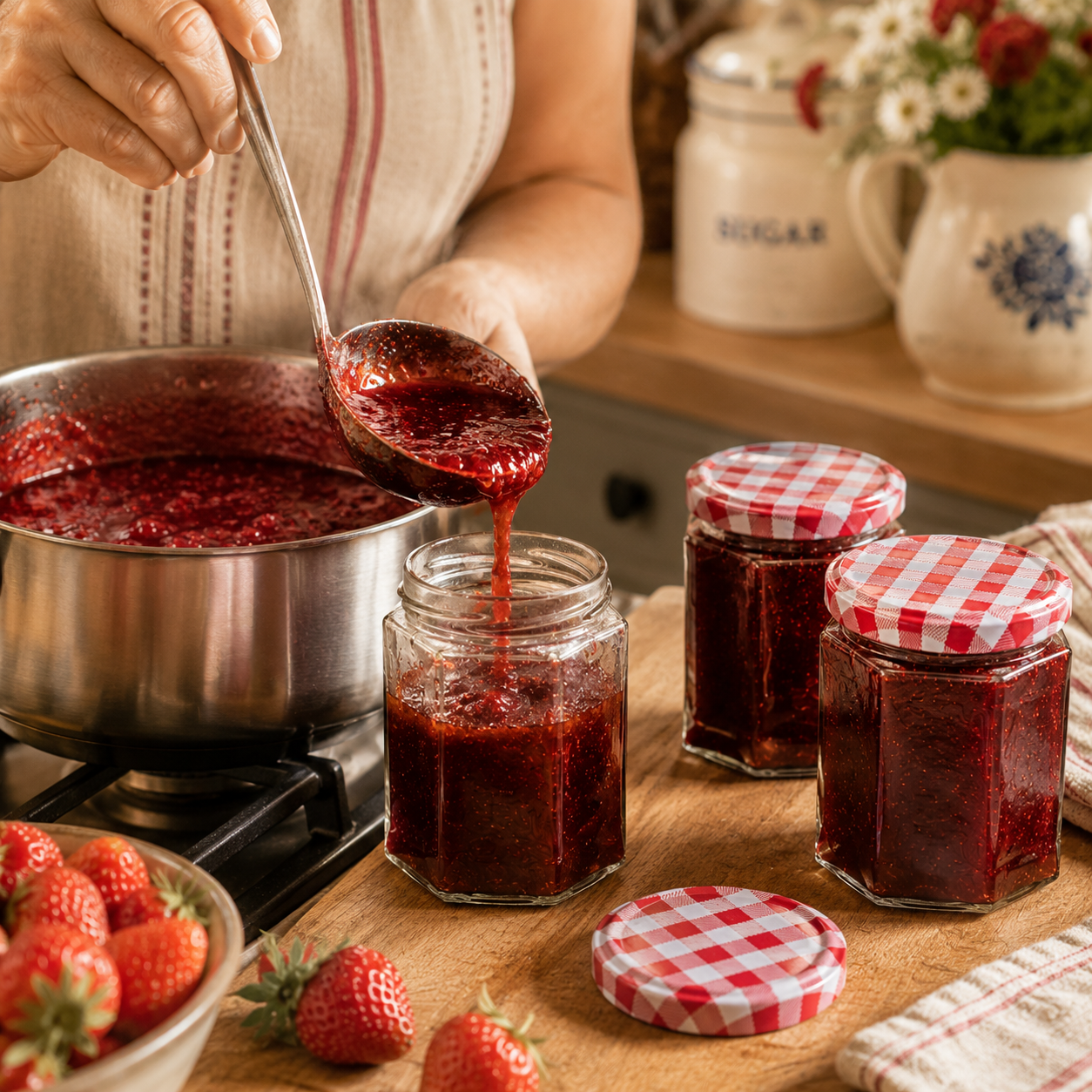 Hexagonal Jam Jars 250ml - Set of 24