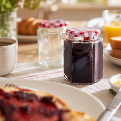 Hexagonal Jam Jars 250ml - Set of 24