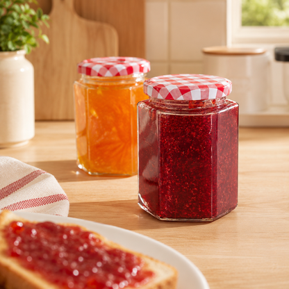 Hexagonal Jam Jars 250ml - Set of 24