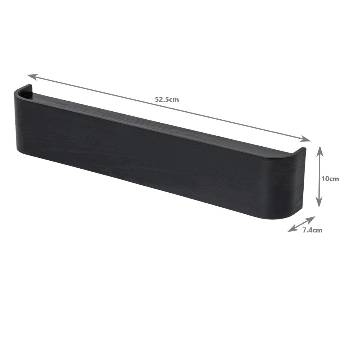 Wall-Mounted Coat Rack with 5 Hidden Hooks - Black