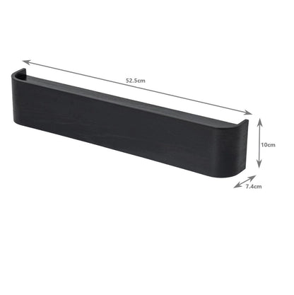 Wall-Mounted Coat Rack with 5 Hidden Hooks - Black