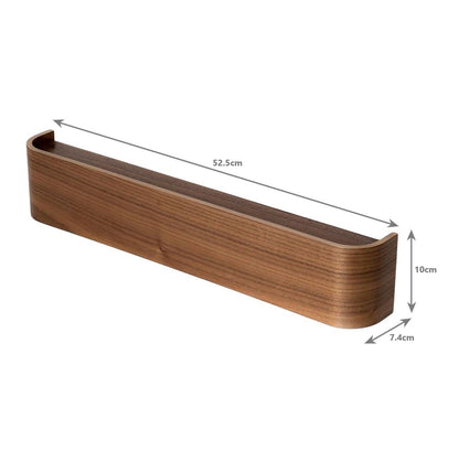 Wall-Mounted Coat Rack with 5 Hidden Hooks - Walnut