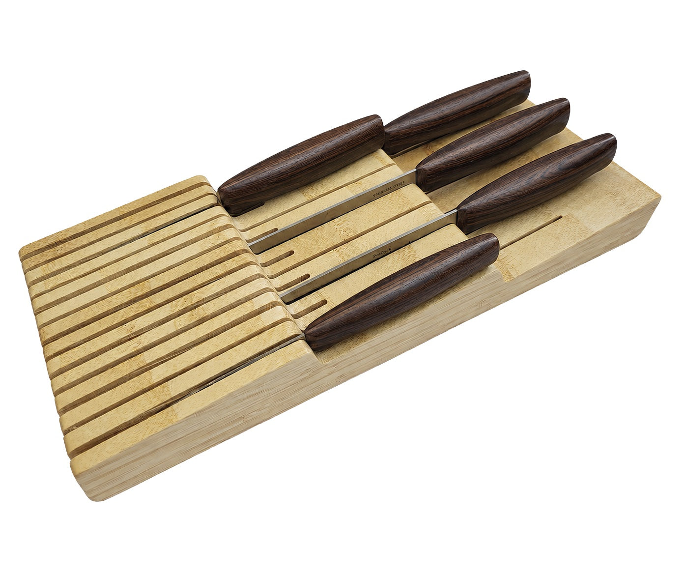 Bamboo In-Drawer Knife Block (13 Slots)