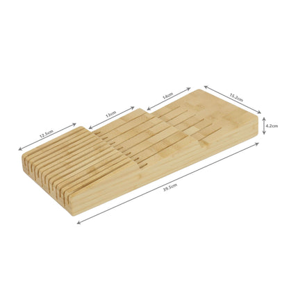 Bamboo In-Drawer Knife Block (13 Slots)