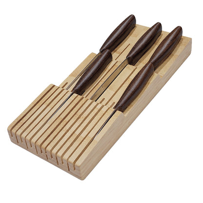Bamboo In-Drawer Knife Block (13 Slots)
