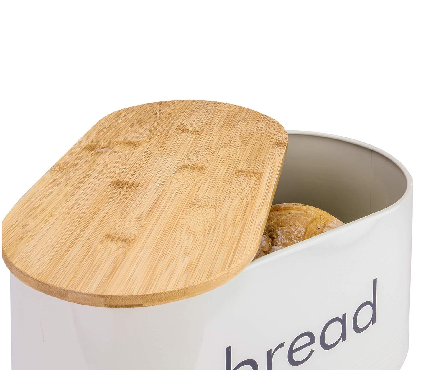 Kitchen Bread Bin with Bamboo Chopping Board Lid