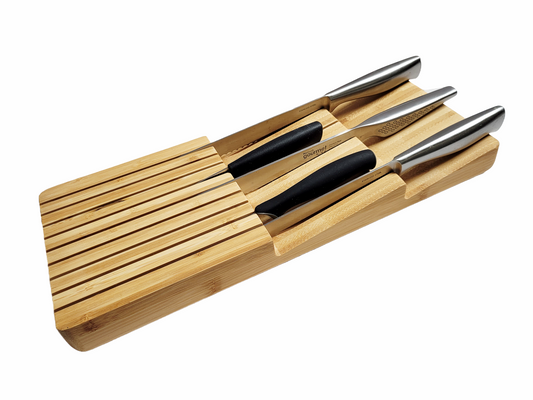 Bamboo In-Drawer Knife Block