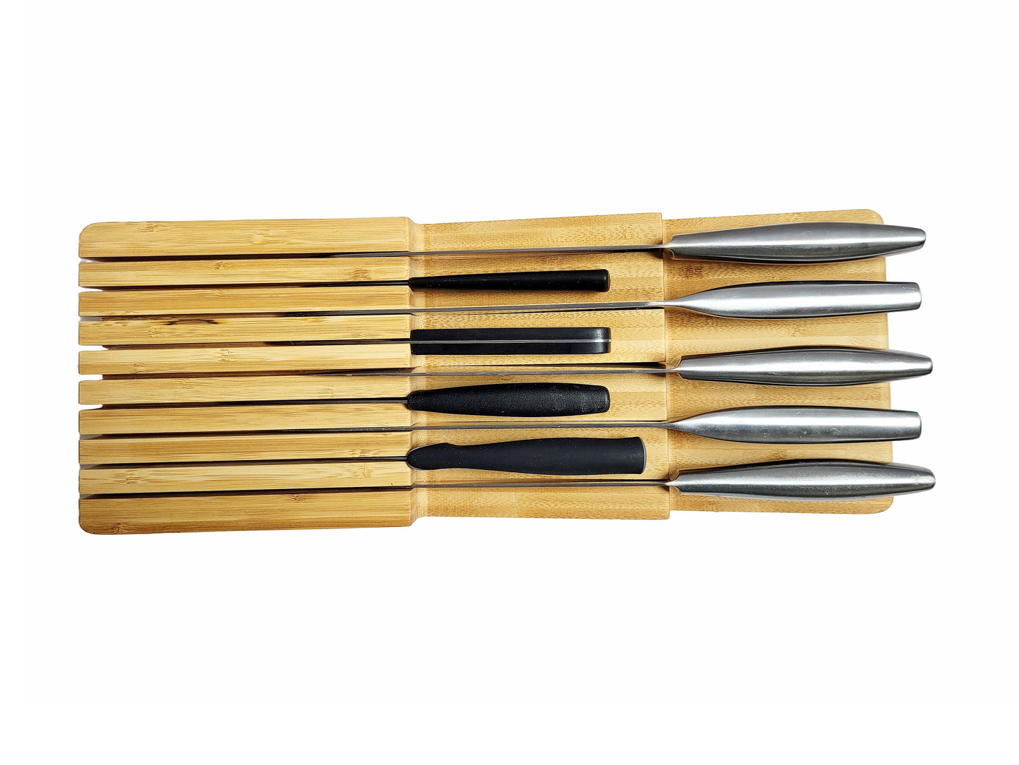 Bamboo In-Drawer Knife Block