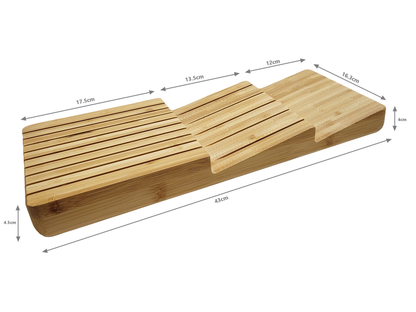 Bamboo In-Drawer Knife Block