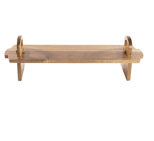 Acacia Wood Raised Serving Platter - Large