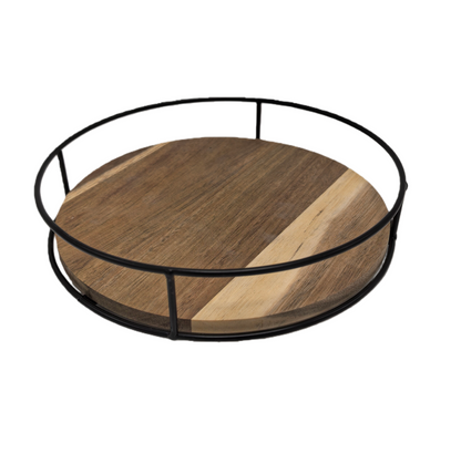 Round Acacia Lazy Susan Cupboard Organiser