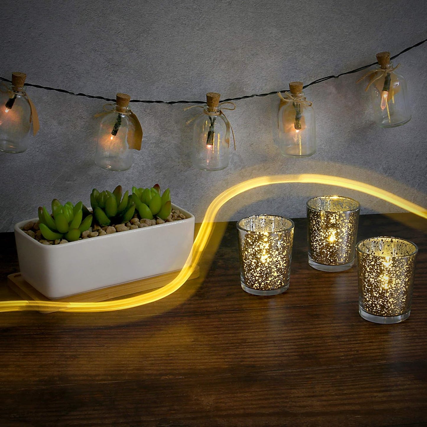 Mini 50ml Glass Bottles with Decorative Labels - Set of 12