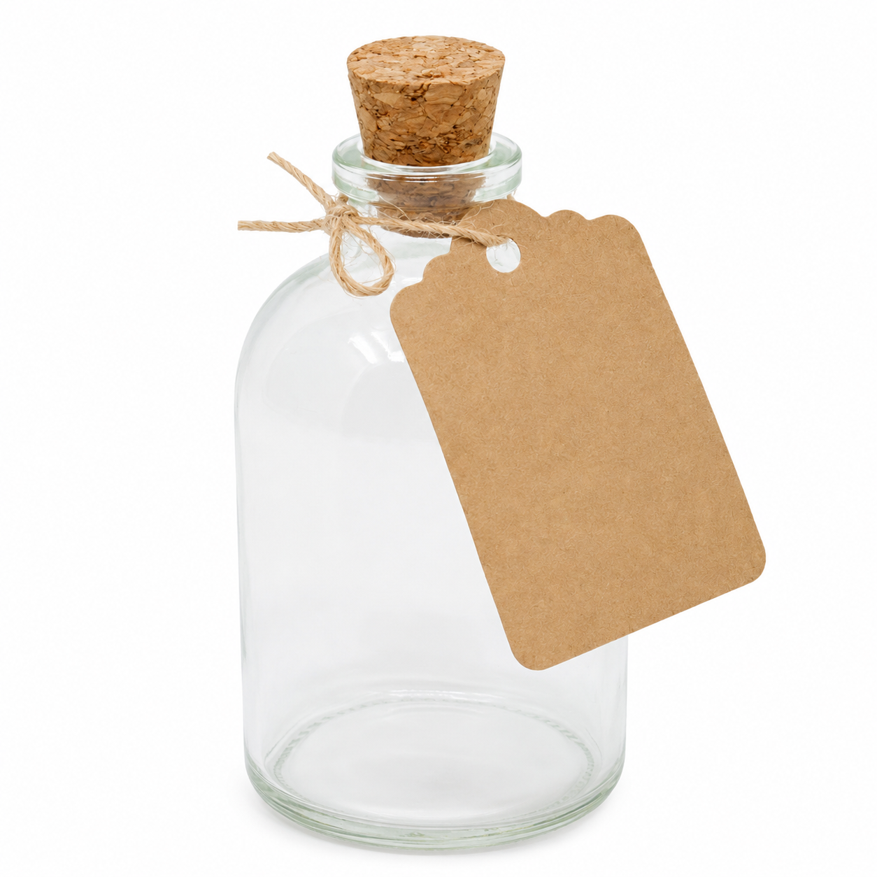 Mini 50ml Glass Bottles with Decorative Labels - Set of 12