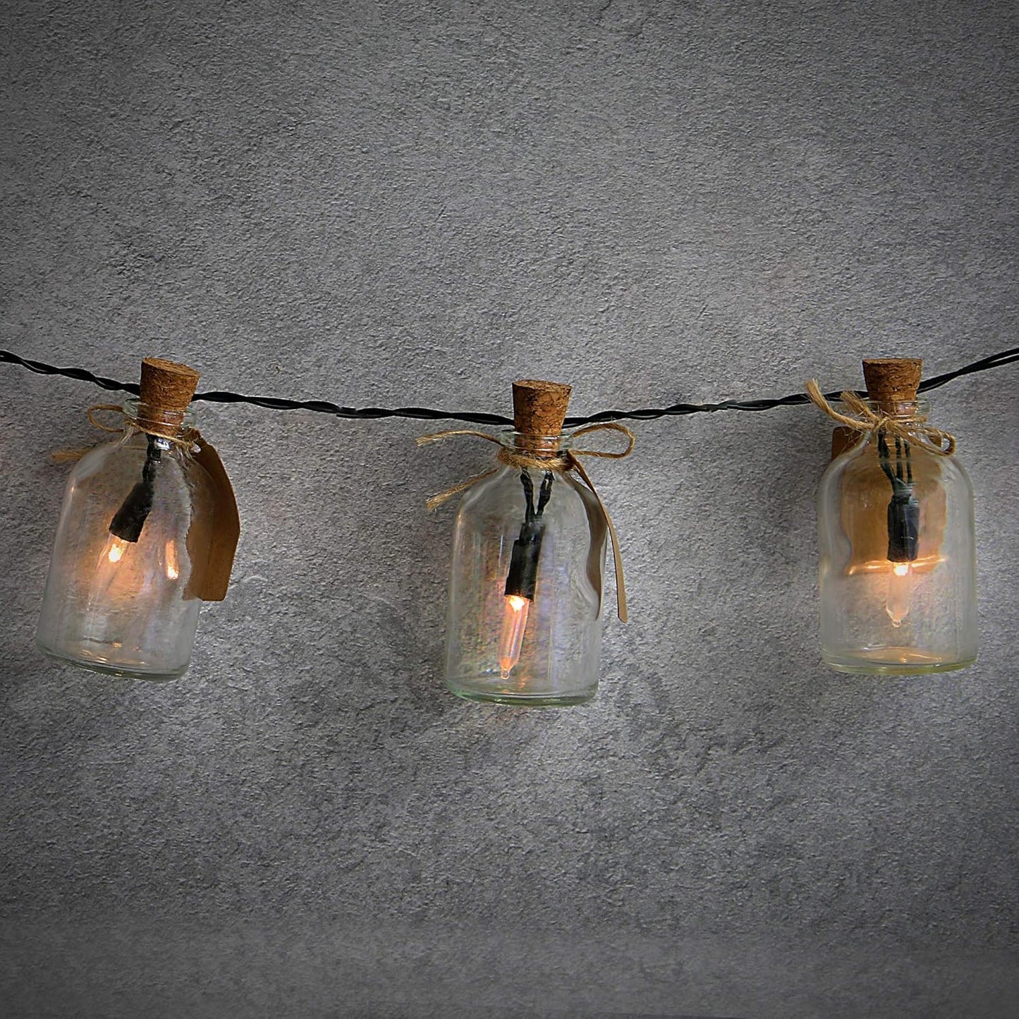 Mini 50ml Glass Bottles with Decorative Labels - Set of 12