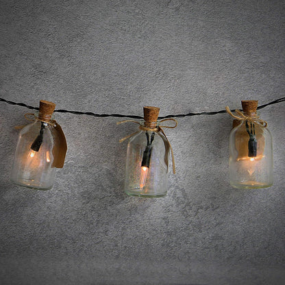 Mini 50ml Glass Bottles with Decorative Labels - Set of 12