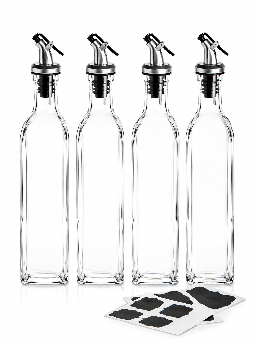 Oil and Vinegar Dispenser Bottles - 500ml Pack of 4