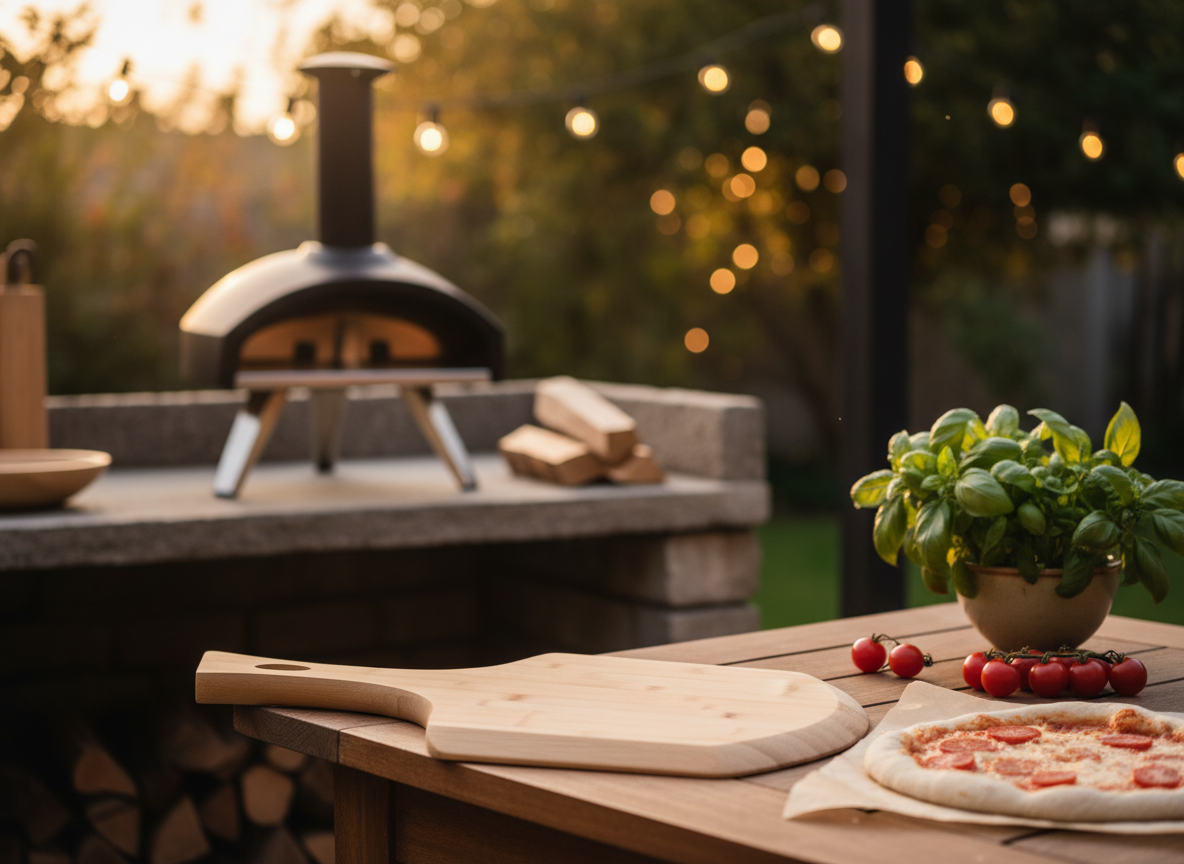 14" Bamboo Pizza Peel & Serving Board