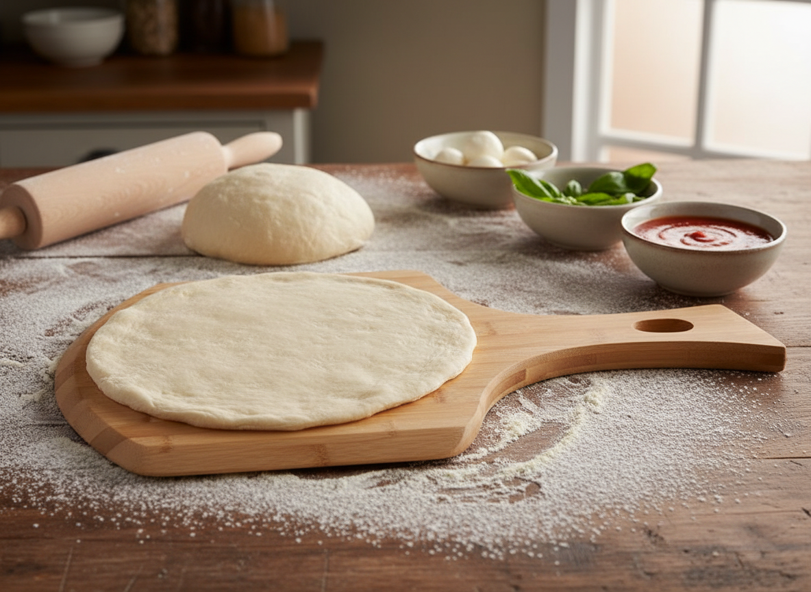 14" Bamboo Pizza Peel & Serving Board