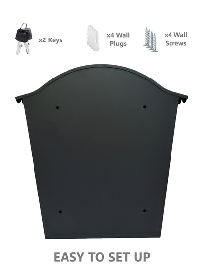 Outdoor Post Box - Matt Black