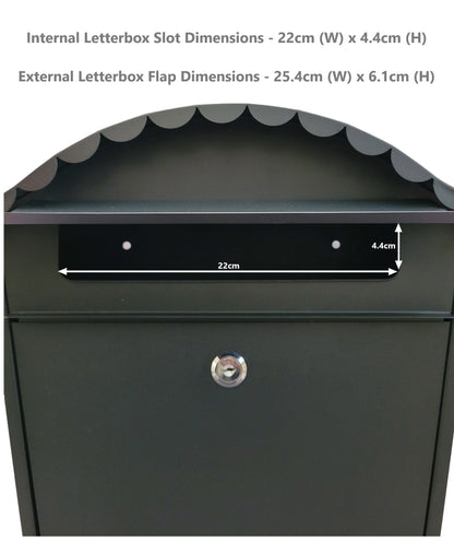 Outdoor Post Box - Matt Black