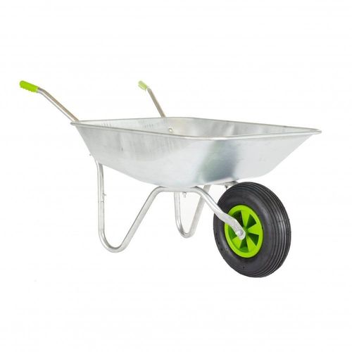 Wheelbarrow Galvanised with Pneumatic Tyre - 65 Litre