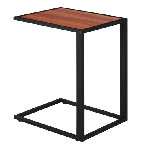 Wooden Modern Coffee Table with Metal Base and Walnut Top