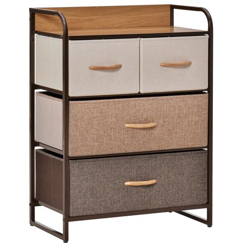 Closet Dresser Tower with 4 Easy Pull Fabric Drawer & Steel Frame