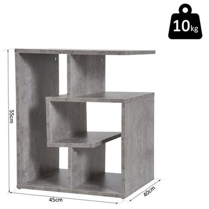 3-Tier Side End Coffee Table in Grey
