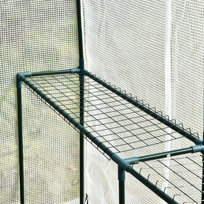 Walk in Garden Greenhouse with Shelves Steeple (186L x 120W x 190H cm) in White