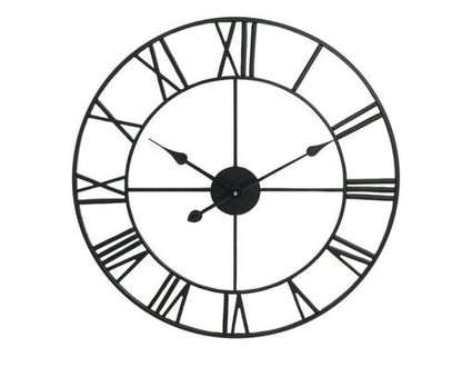 60cm Roman Metal Clock -Black