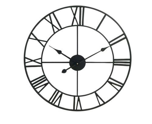 60cm Roman Metal Clock -Black