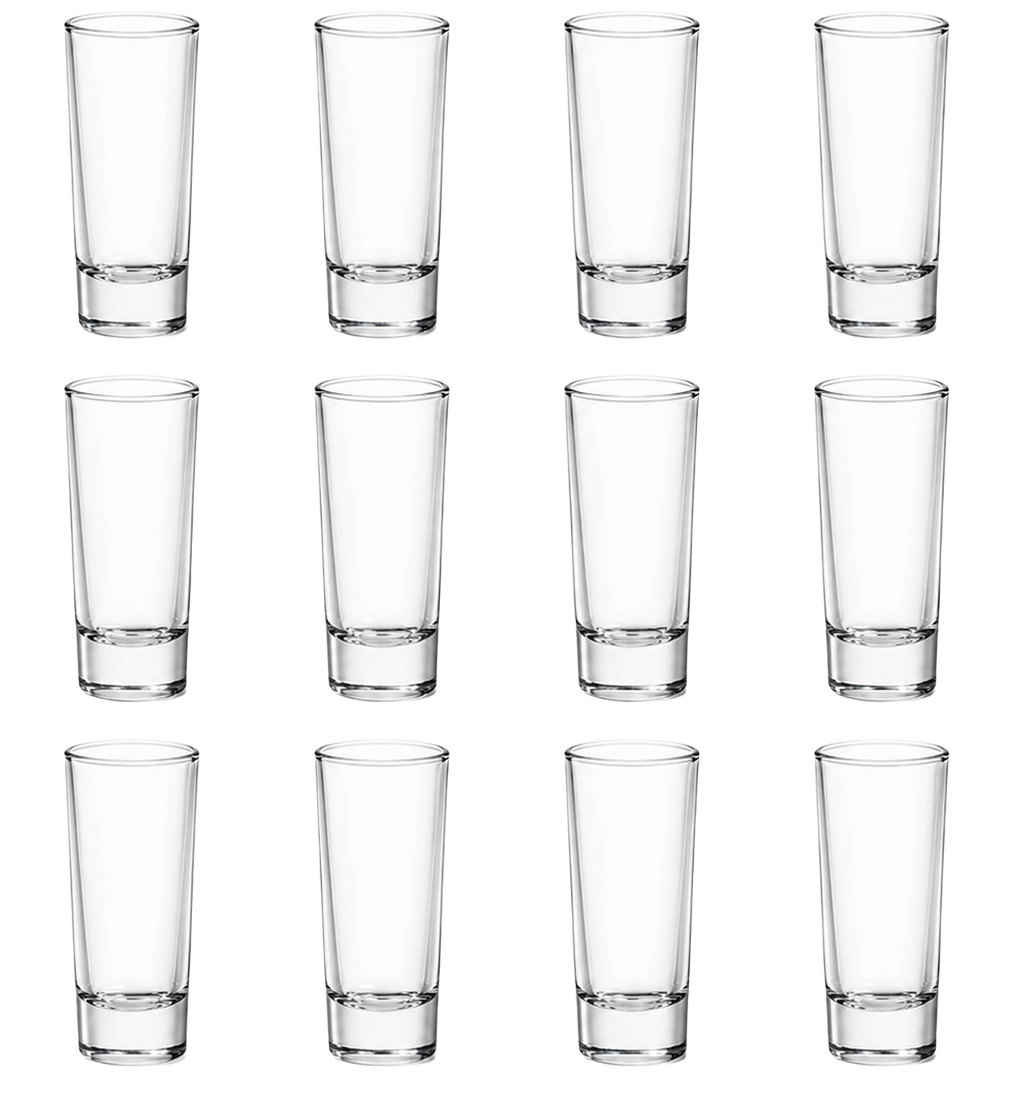Large Shot Glasses 60ml - Set of 12