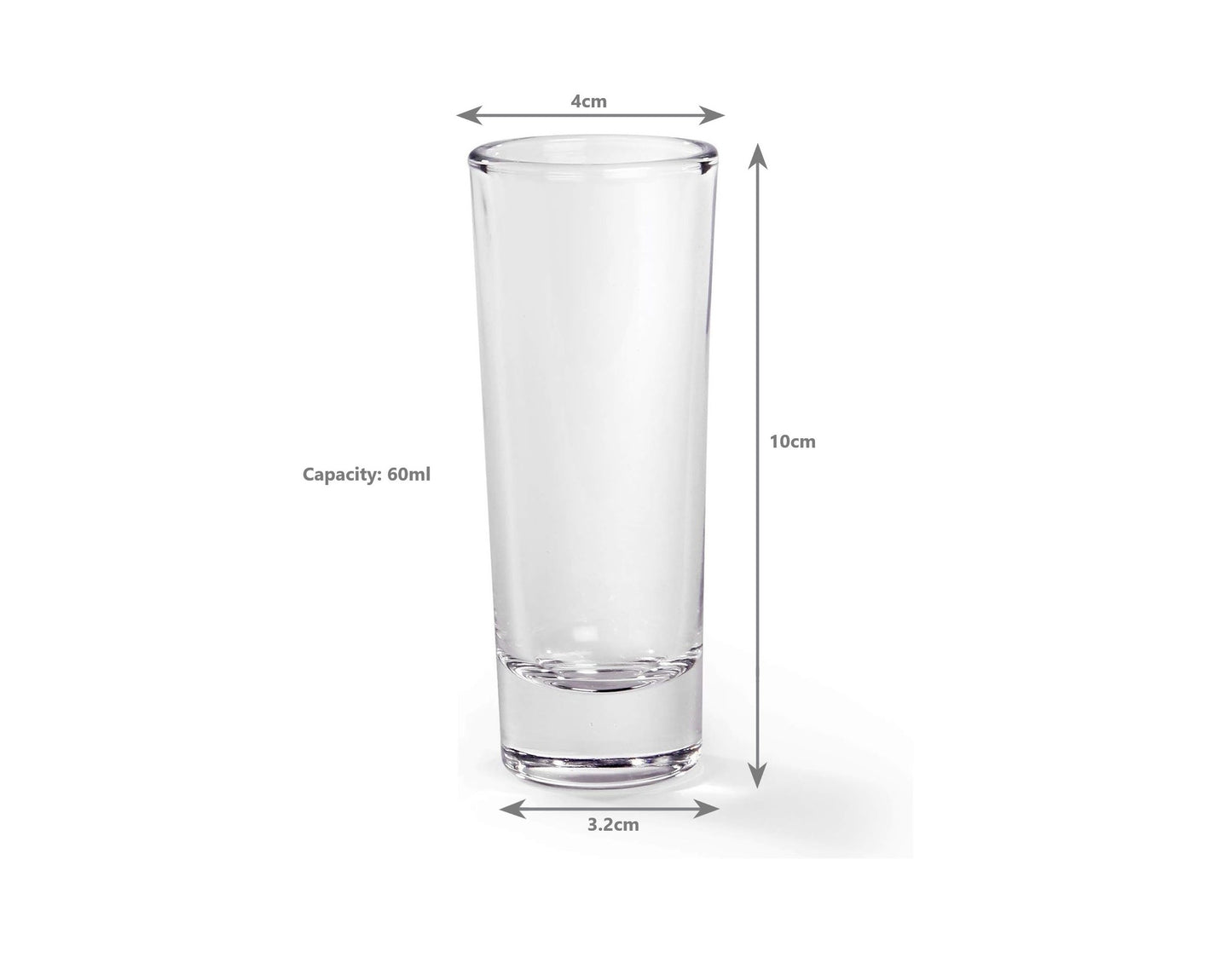 Large Shot Glasses 60ml - Set of 12
